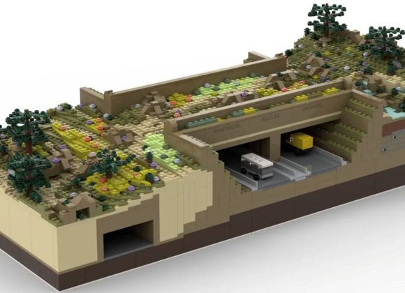 Concrete. Steel. LEGO? How designers created a model of the Wallis Annenberg Wildlife Crossing brick by brick